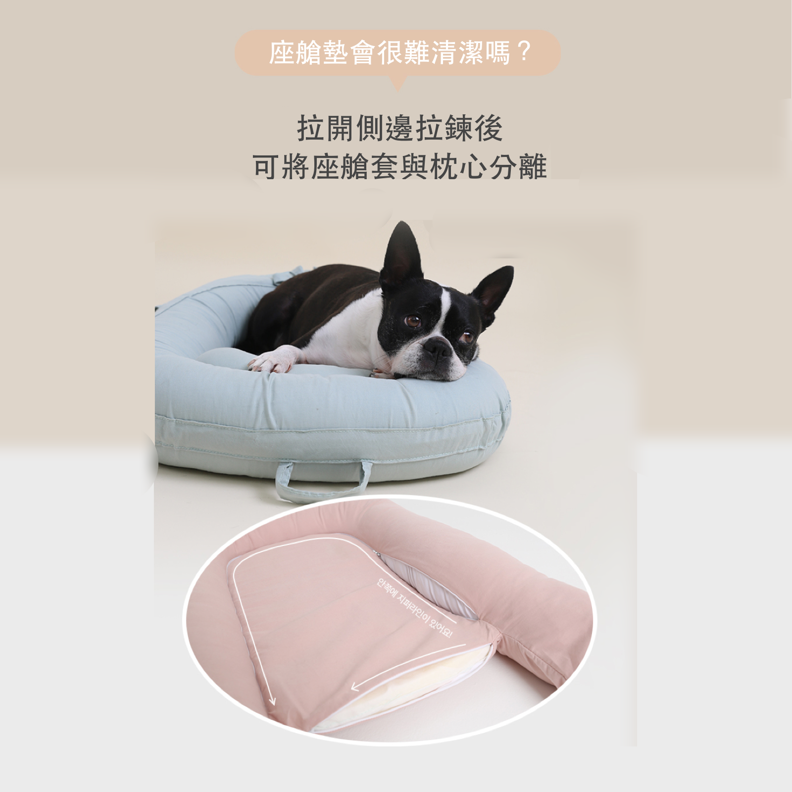 ［Wholesale］韓國 POMPOLARR PET 寵物推車配件推車座艙墊＋枕頭套組 - 高品質 - 特價 $TWD 1980｜LOVE PET FAMILY